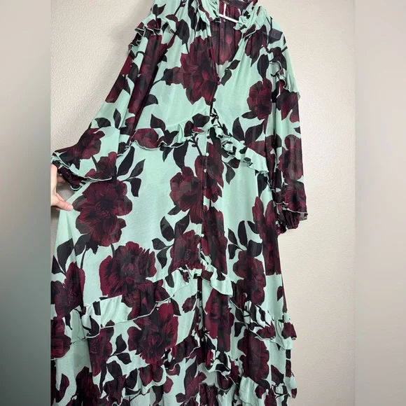 Free People Hearts Run Wild Maxi Dress large EUC H - Picture 5 of 10